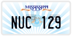 NUC129  license plate in MS