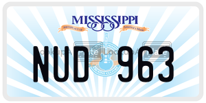 NUD963  license plate in MS