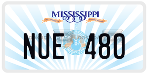NUE480  license plate in MS