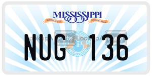 NUG136  license plate in MS