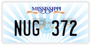 NUG372  license plate in MS