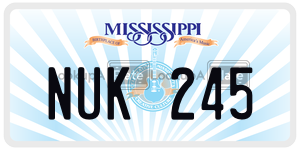 NUK245  license plate in MS