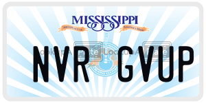 NVRGVUP  license plate in MS