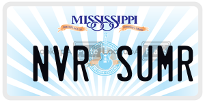 NVRSUMR  license plate in MS