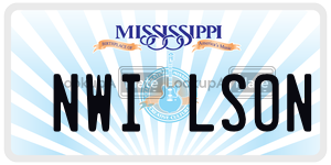 NWILSON  license plate in MS