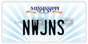 NWJNS  license plate in MS