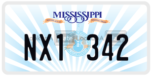 NX1342  license plate in MS