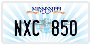 NXC850  license plate in MS