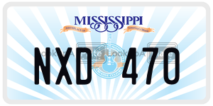NXD470  license plate in MS