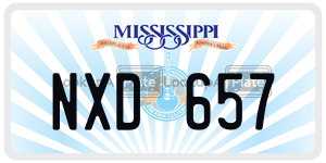 NXD657  license plate in MS