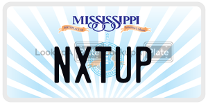 NXTUP  license plate in MS