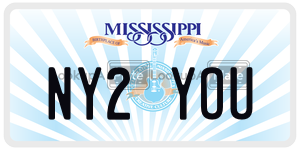 NY2YOU  license plate in MS