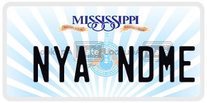 NYANDME  license plate in MS