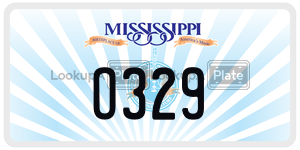 O329  license plate in MS