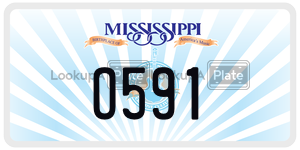 O591  license plate in MS