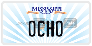 OCHO  license plate in MS