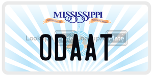 ODAAT  license plate in MS