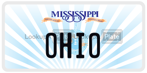 OHIO  license plate in MS