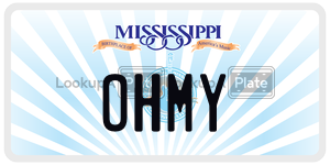 OHMY  license plate in MS