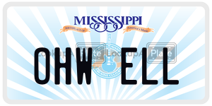 OHWELL  license plate in MS