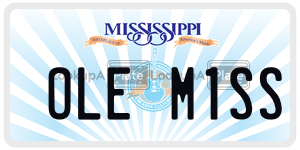 OLEM1SS  license plate in MS