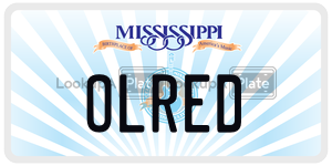 OLRED  license plate in MS