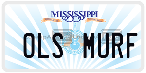 OLSMURF  license plate in MS