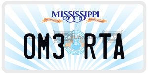 OM3RTA  license plate in MS