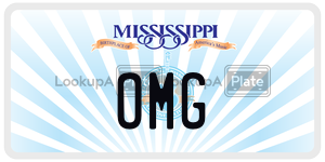 OMG  license plate in MS