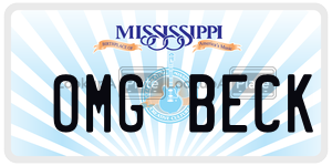 OMGBECK  license plate in MS