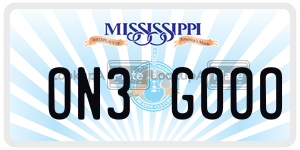 ON3GOOO  license plate in MS