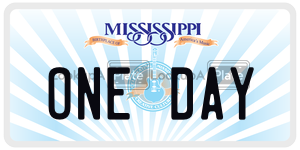 ONEDAY  license plate in MS