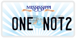 ONENOT2  license plate in MS