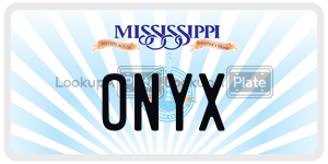 ONYX  license plate in MS