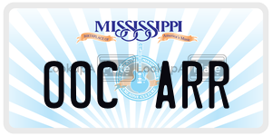 OOCARR  license plate in MS