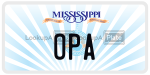 OPA  license plate in MS
