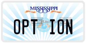 OPTION  license plate in MS
