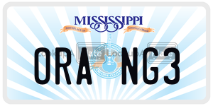 ORANG3  license plate in MS