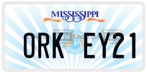 ORKEY21  license plate in MS