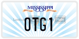 OTG1  license plate in MS