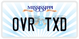 OVRTXD  license plate in MS