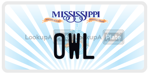 OWL  license plate in MS