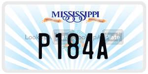 P184A  license plate in MS