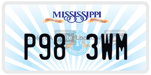 P983WM  license plate in MS
