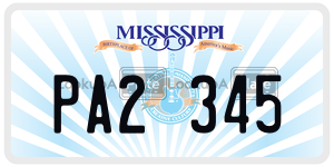 PA2345  license plate in MS