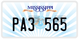 PA3565  license plate in MS