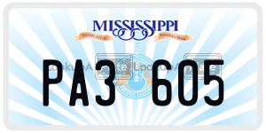 PA3605  license plate in MS