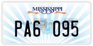 PA6095  license plate in MS