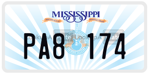 PA8174  license plate in MS