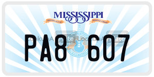 PA8607  license plate in MS